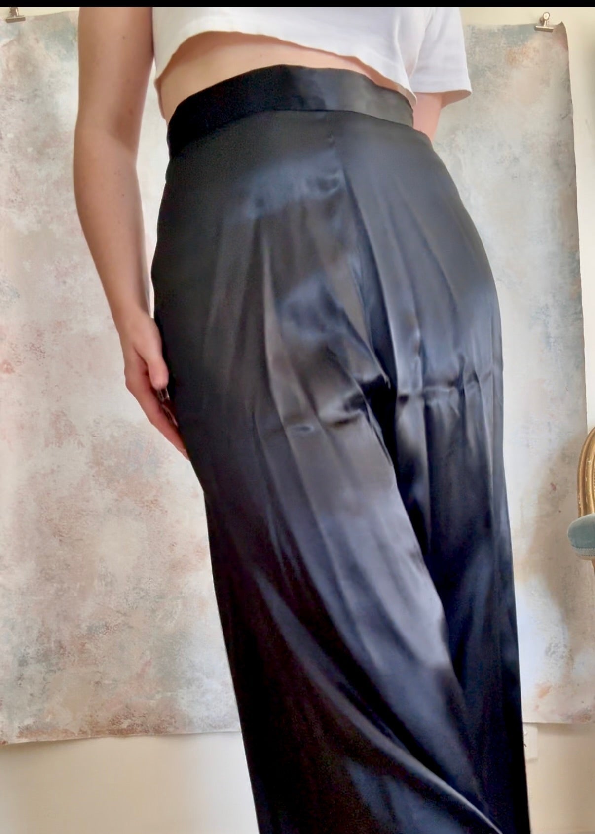 x SOLD x Trouser Black Silk