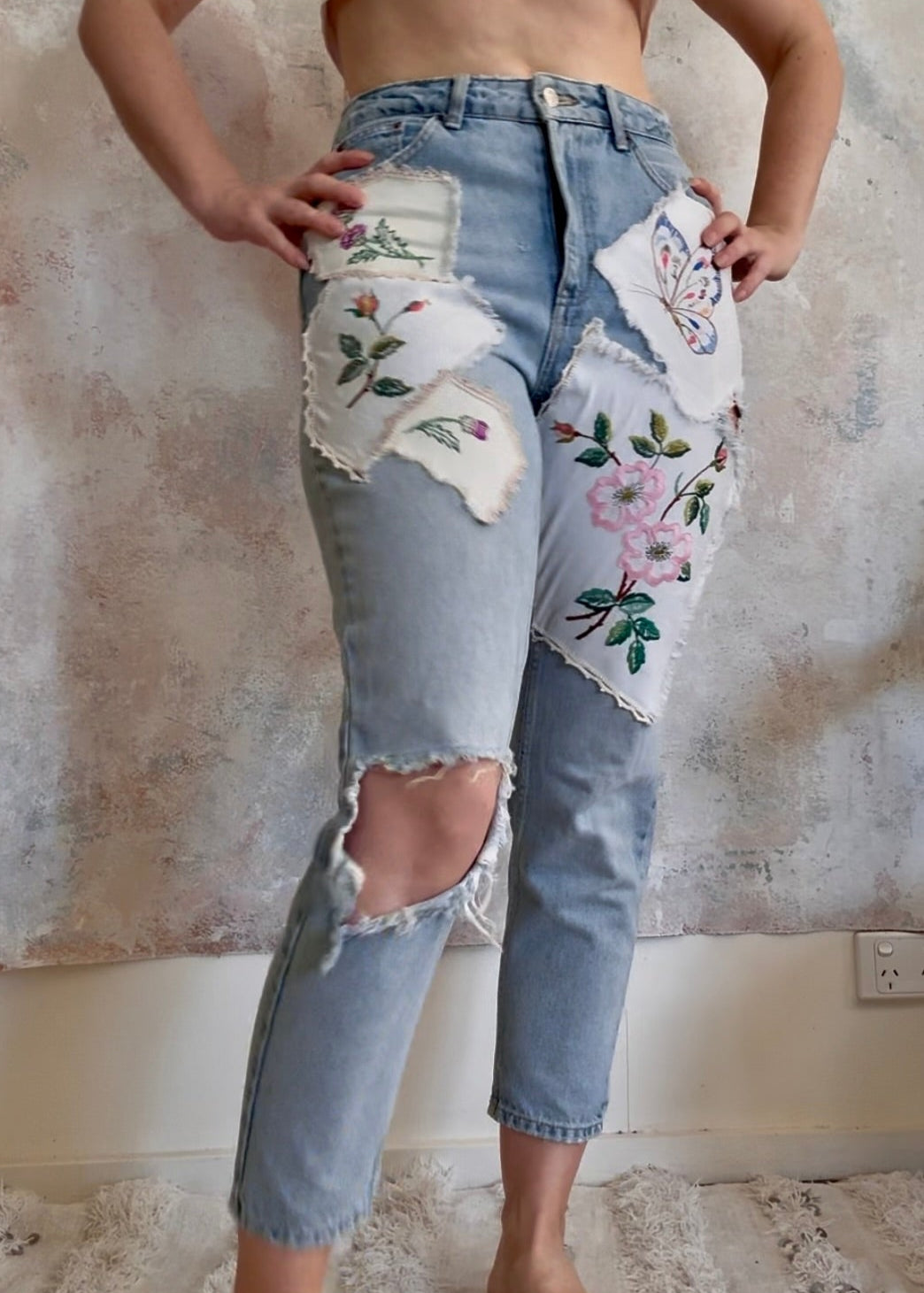 x SOLD x Trouser Upcycled Patchwork Jeans