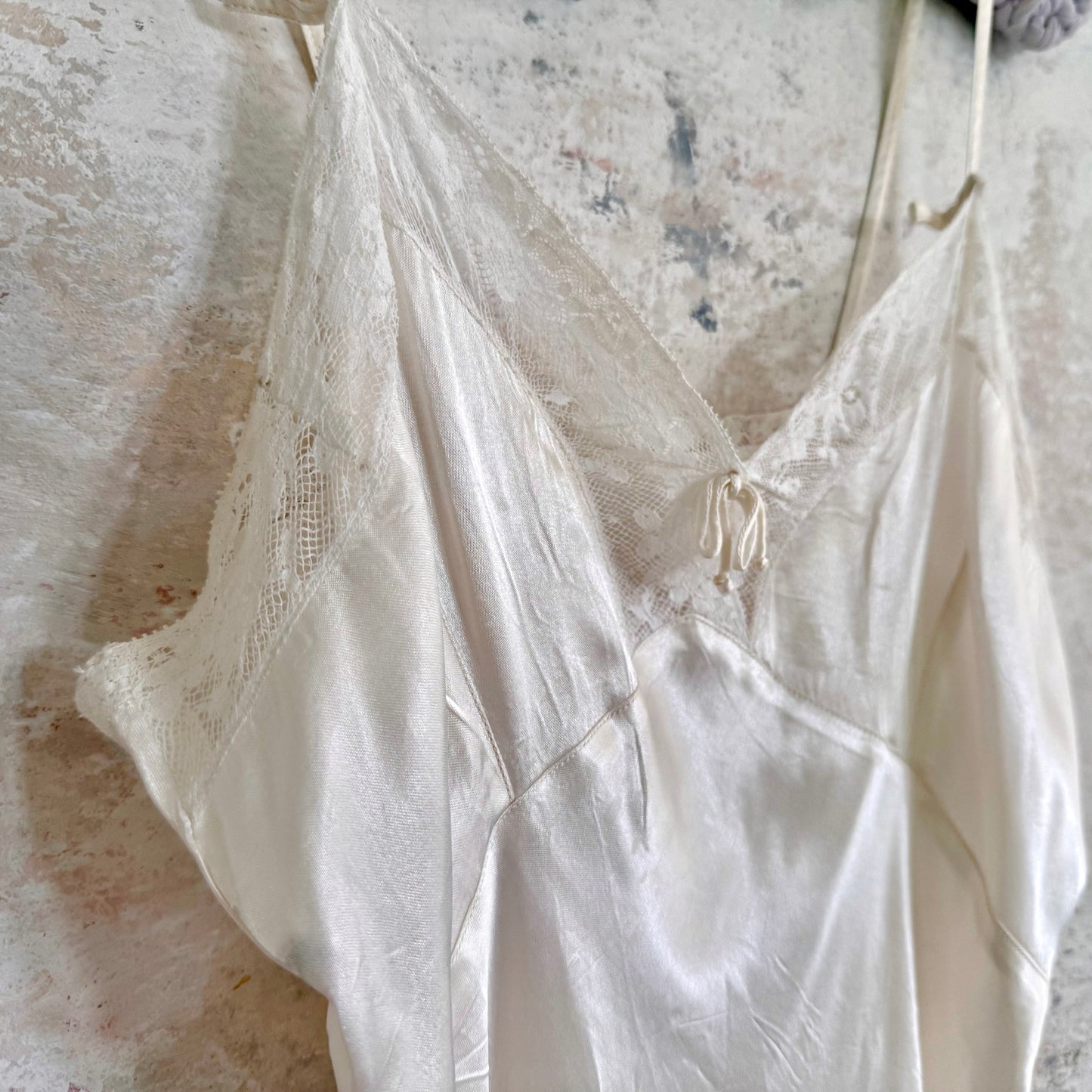x SOLD x Dress 1920s Antique Silk Bridal Slip