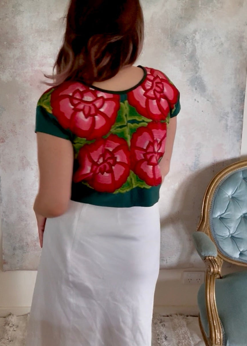 x SOLD x Top Mexican Folk Embroidered Huipil
