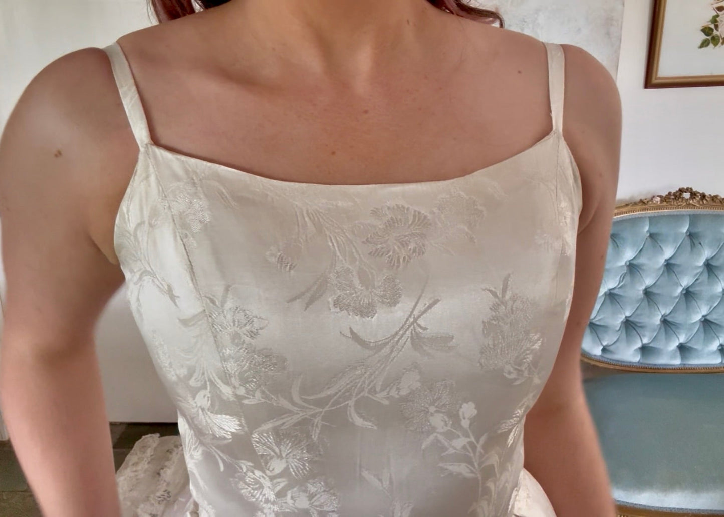 x SOLD x Dress 1950s Brocade Silk Wedding Gown