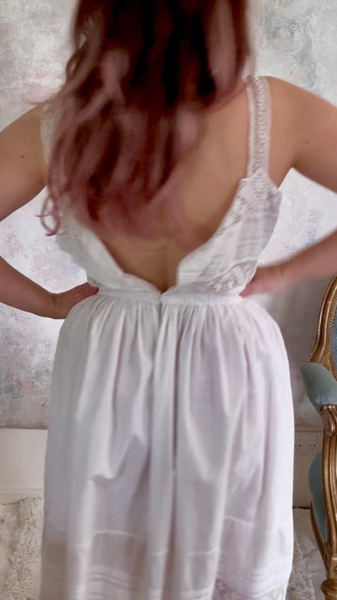 x SOLD x Dress 1910s White French Lace