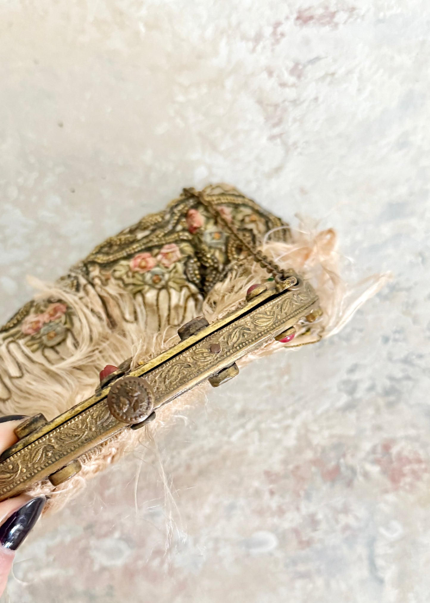 x SOLD x Handbag 1920s French Embroidered Purse