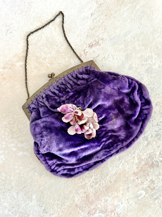 Handbag 1920s Velvet Purse
