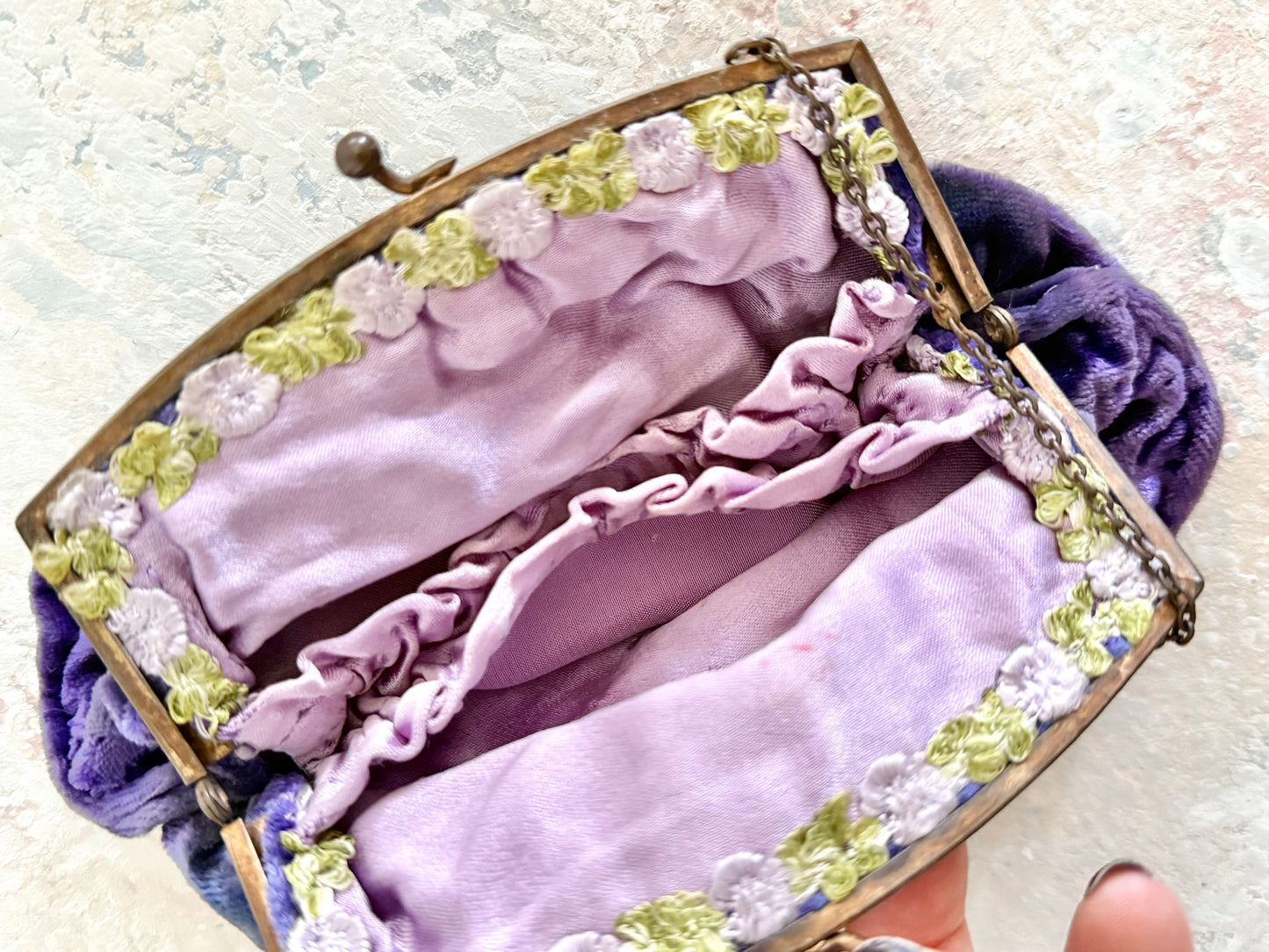 x SOLD x Handbag 1920s Velvet Purse