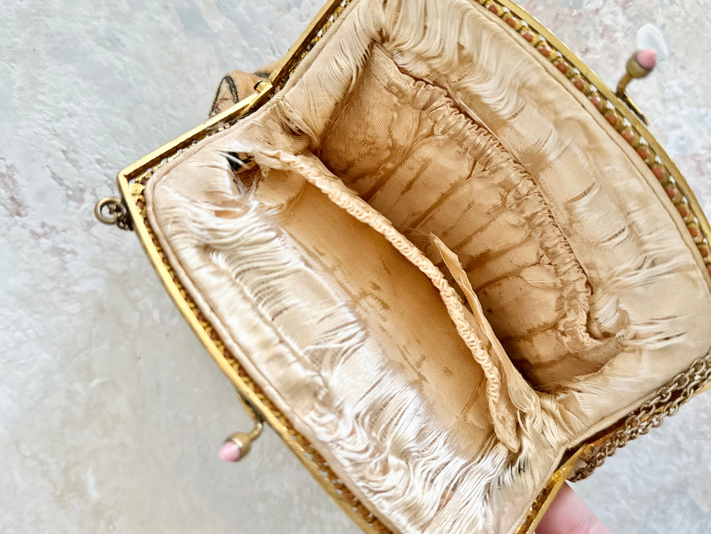Handbag 1950s Velvet Purse