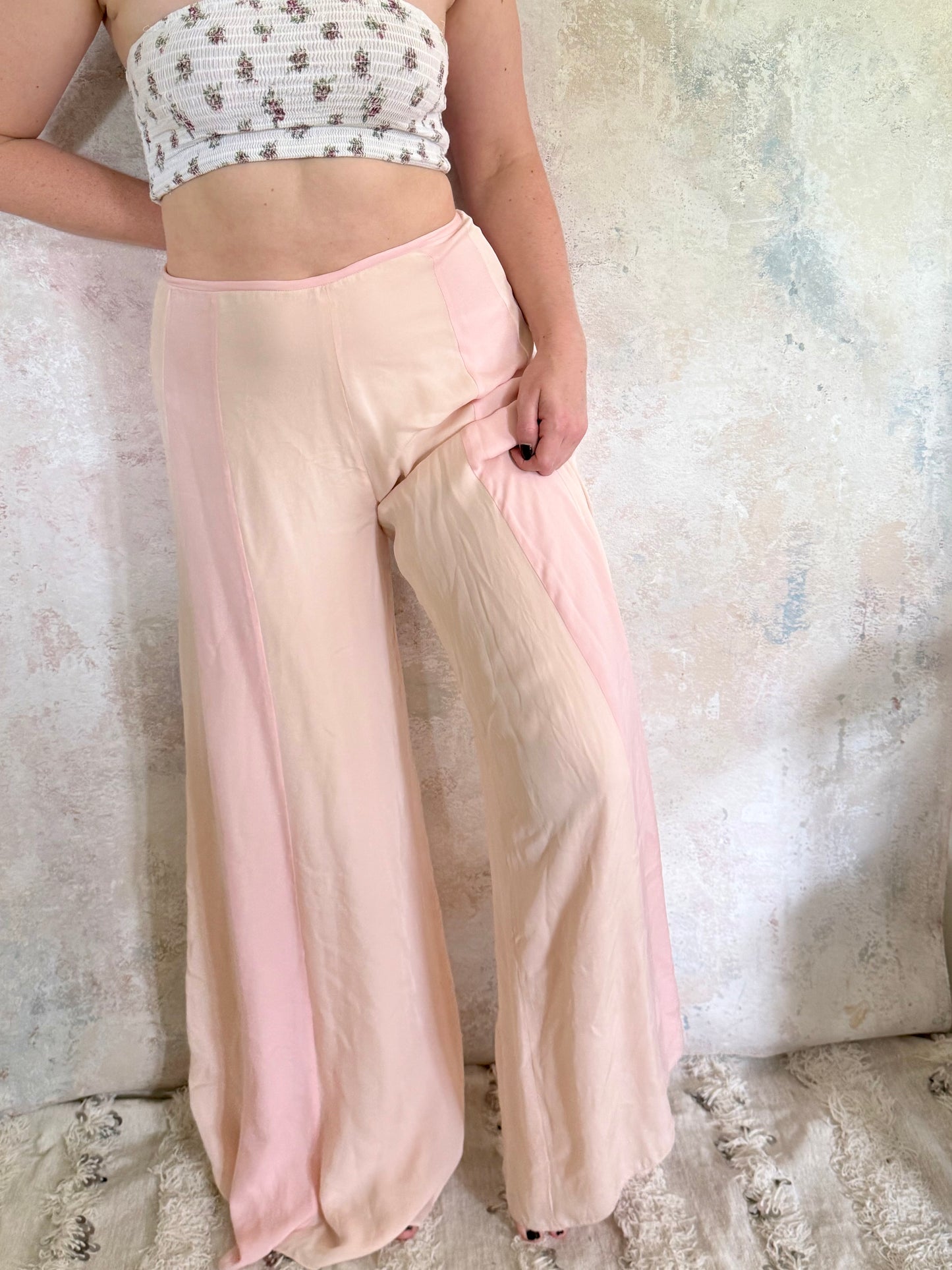 x SOLD x Trouser Pink Silk