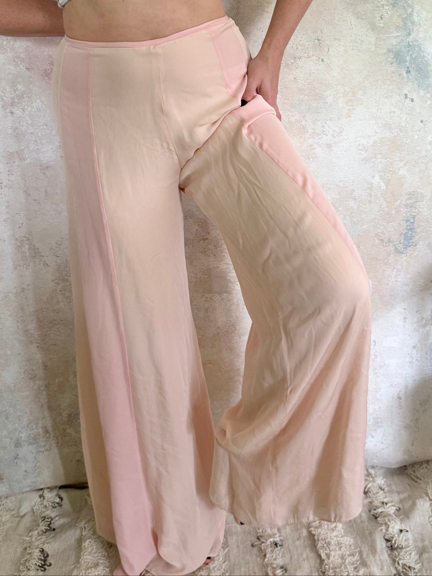 x SOLD x Trouser Pink Silk