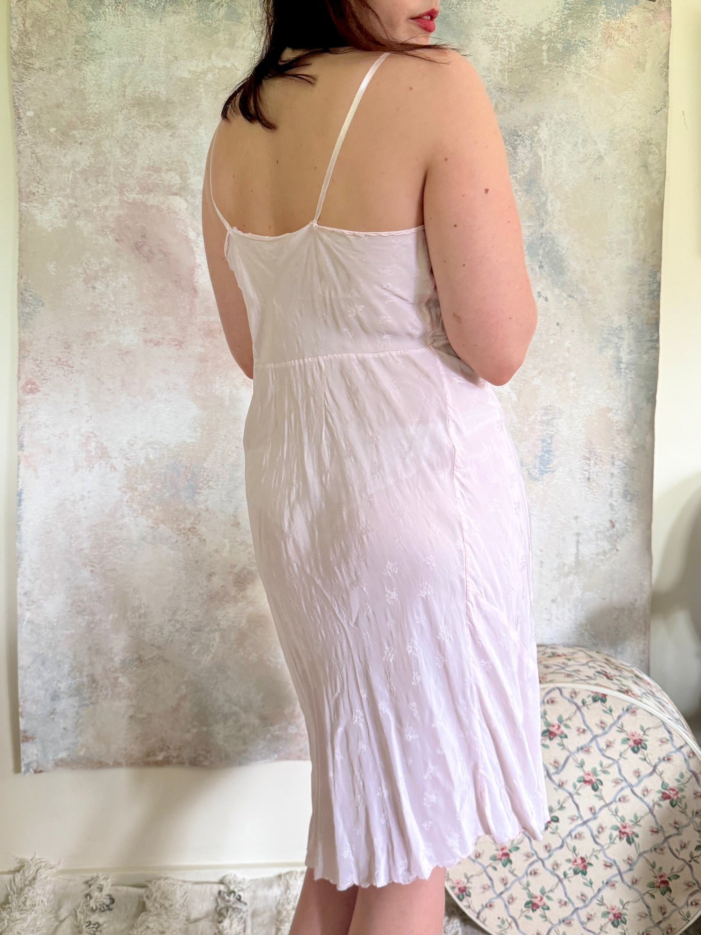 Dress 1950s Blush Silk Slip