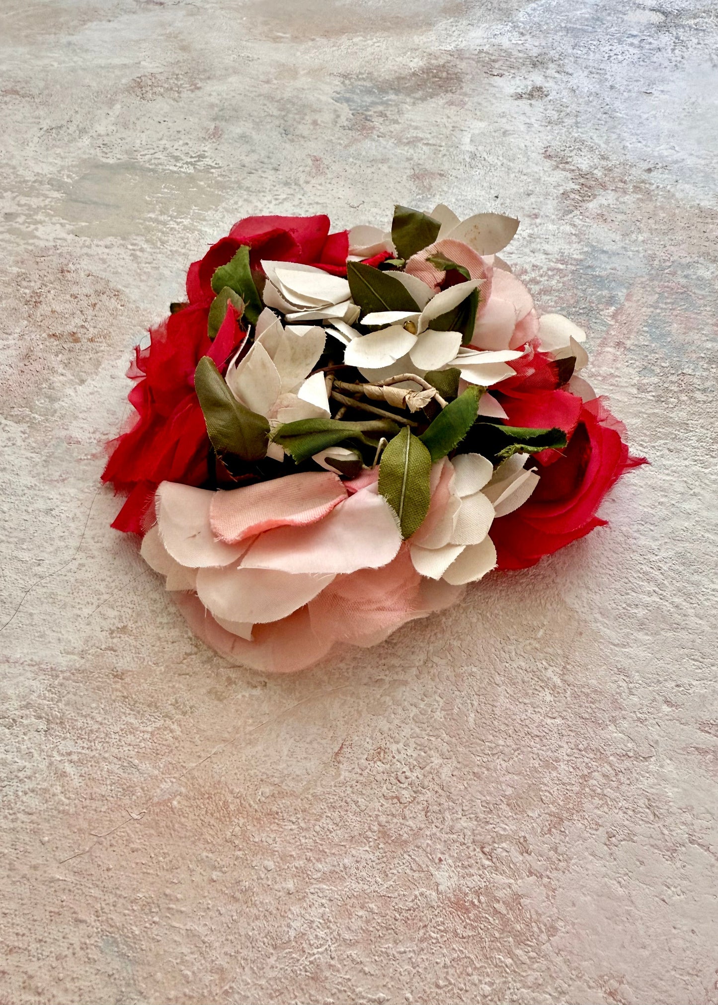 x SOLD x Headpiece Vintage Floral Half Hat