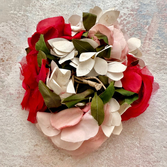 x SOLD x Headpiece Vintage Floral Half Hat