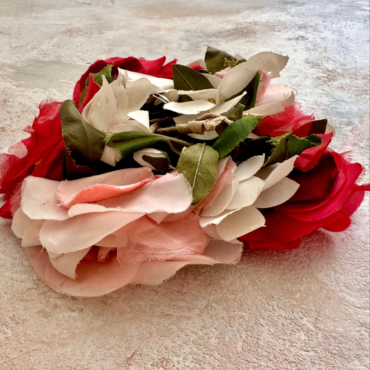 x SOLD x Headpiece Vintage Floral Half Hat