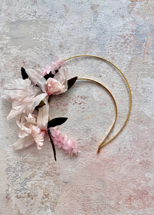 Headpiece Halo Antique Upcycled Orchid