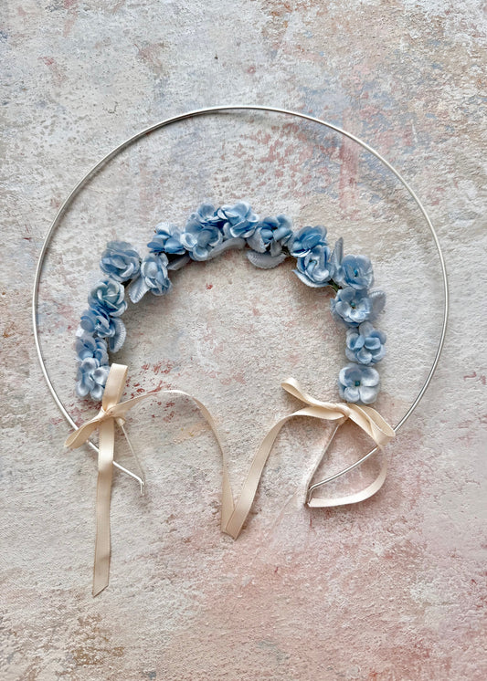 x SOLD x Headpiece Halo Antique Upcycled Blue