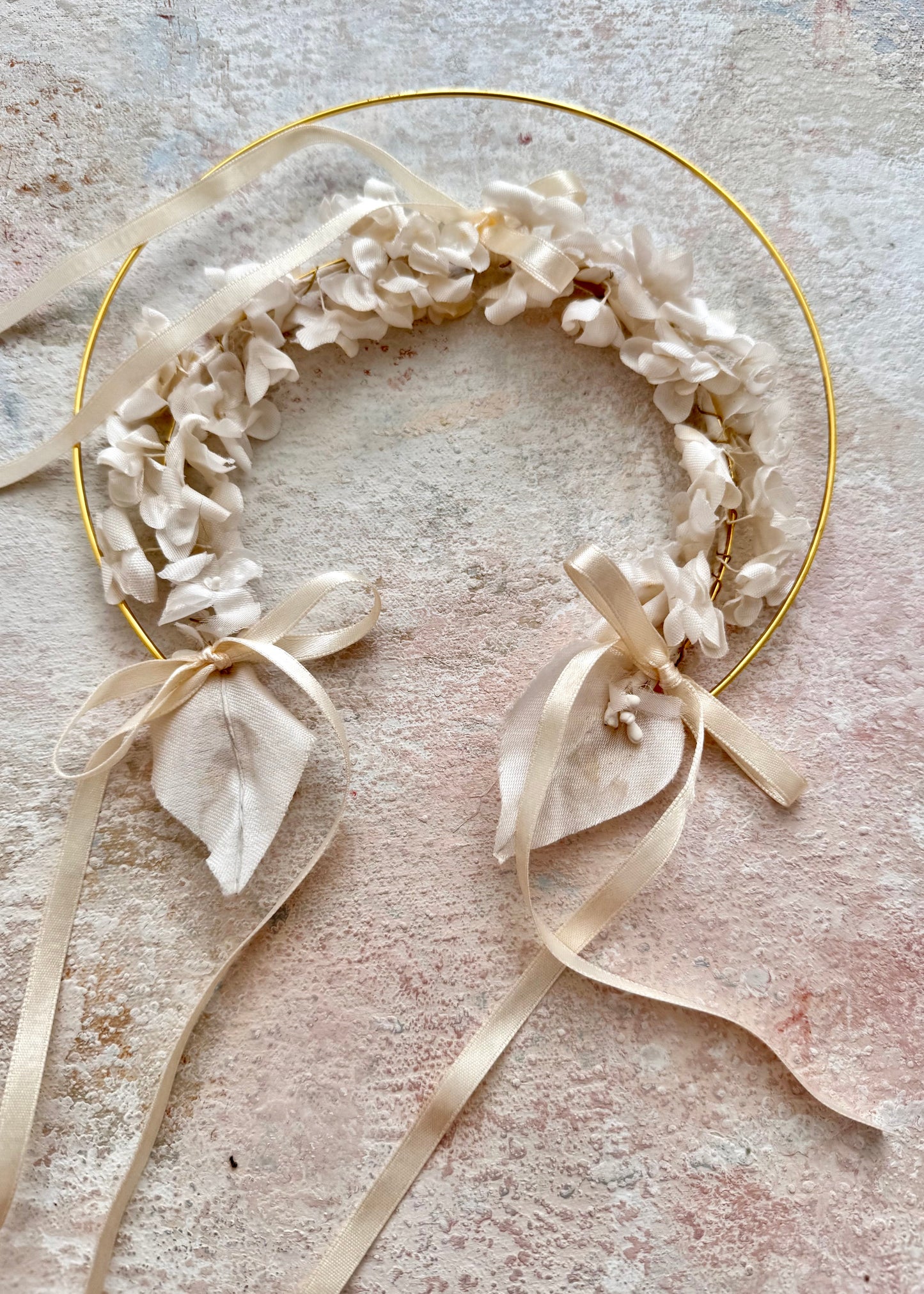 x SOLD x Headpiece Halo Antique Upcycled Bridal Flower