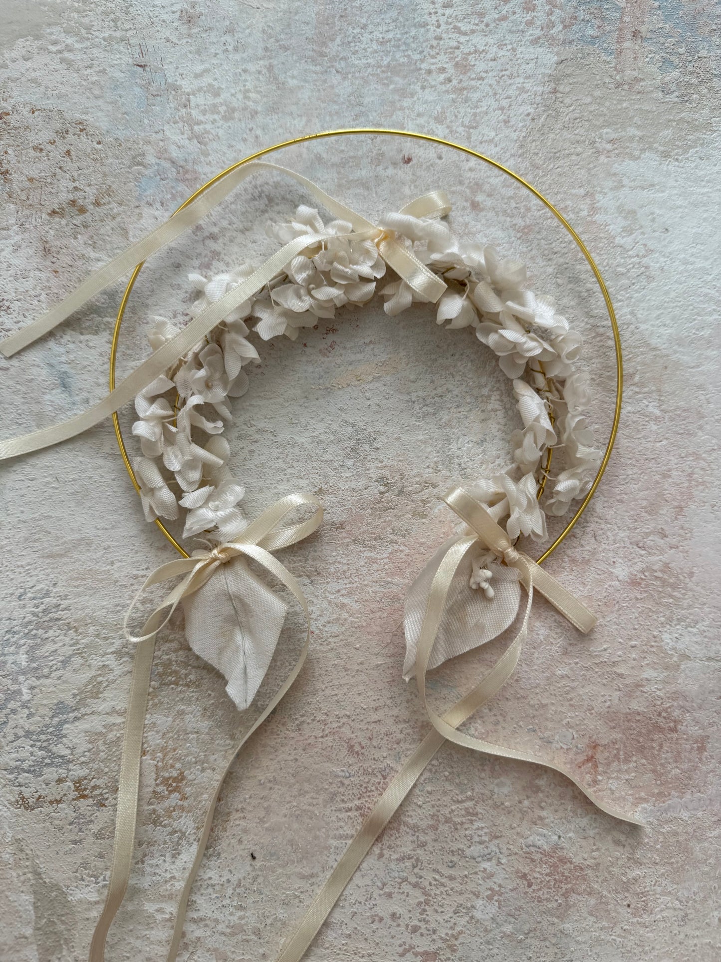 x SOLD x Headpiece Halo Antique Upcycled Bridal Flower