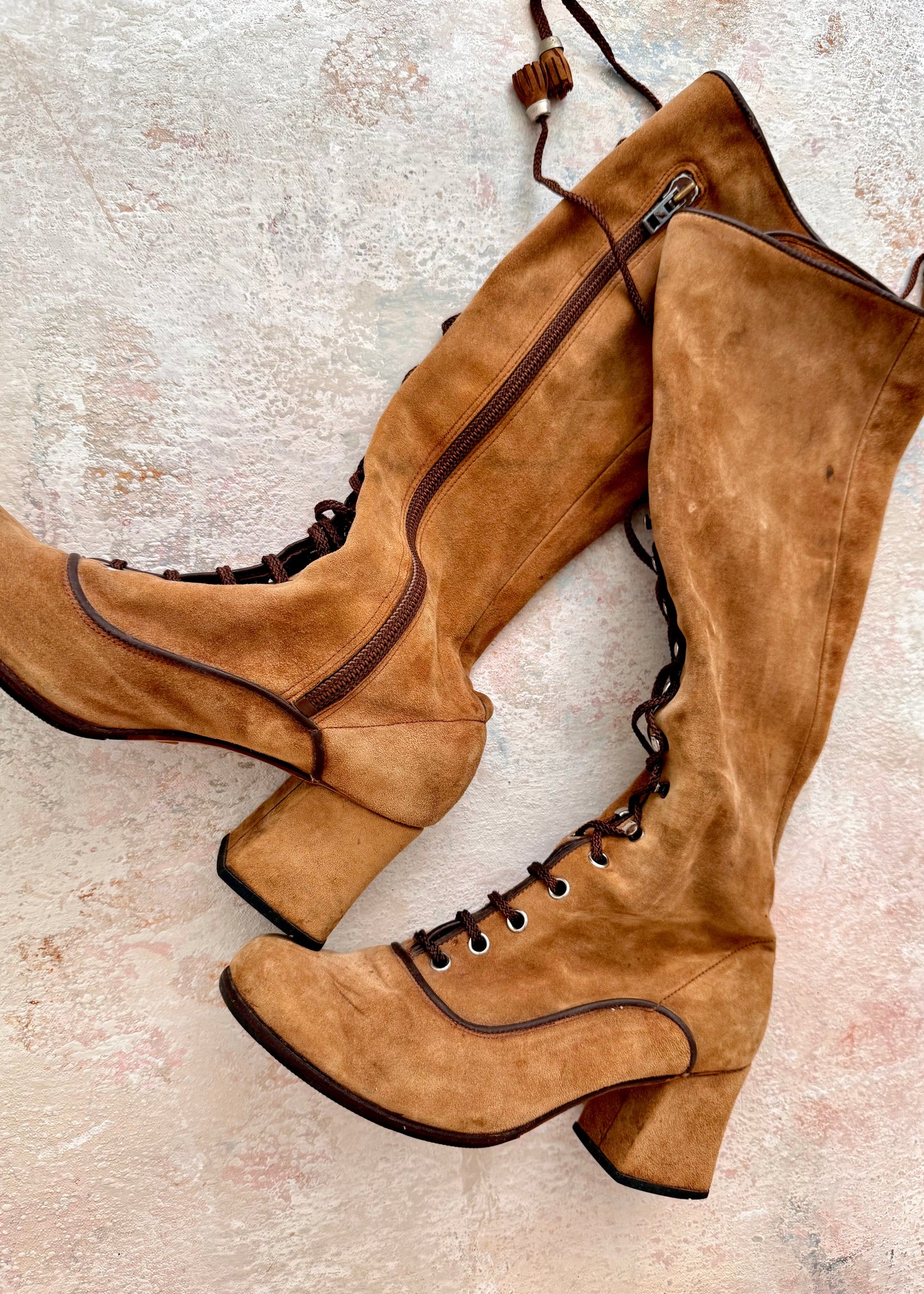x SOLD x Shoes 1970s Leather Knee Boots