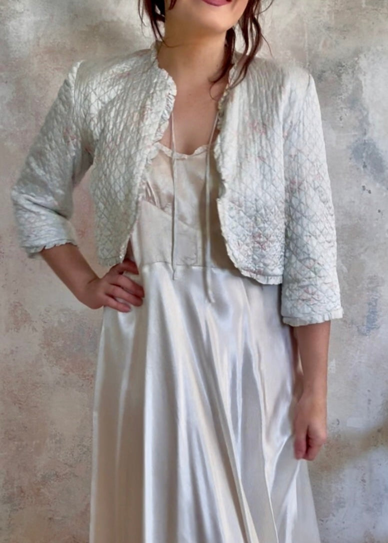 Top Blue Satin Jacket