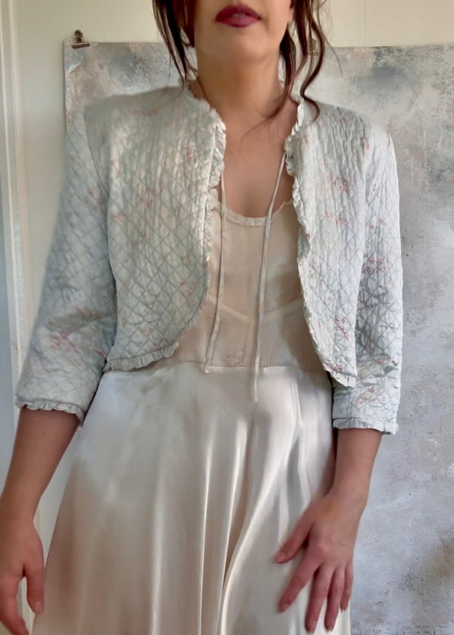 Top Blue Satin Jacket