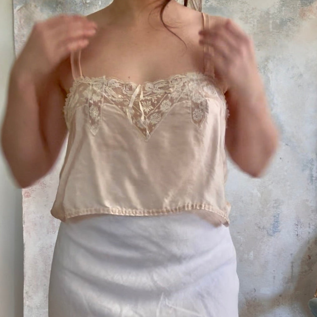 x SOLD x Top Antique Silk Camisole