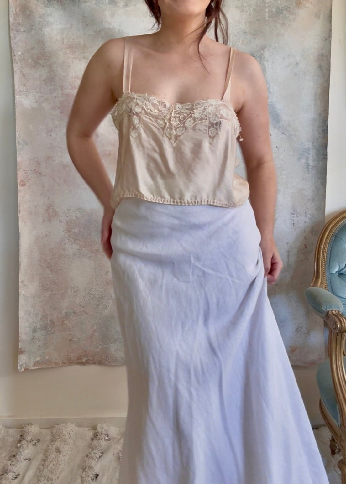 x SOLD x Top Antique Silk Camisole