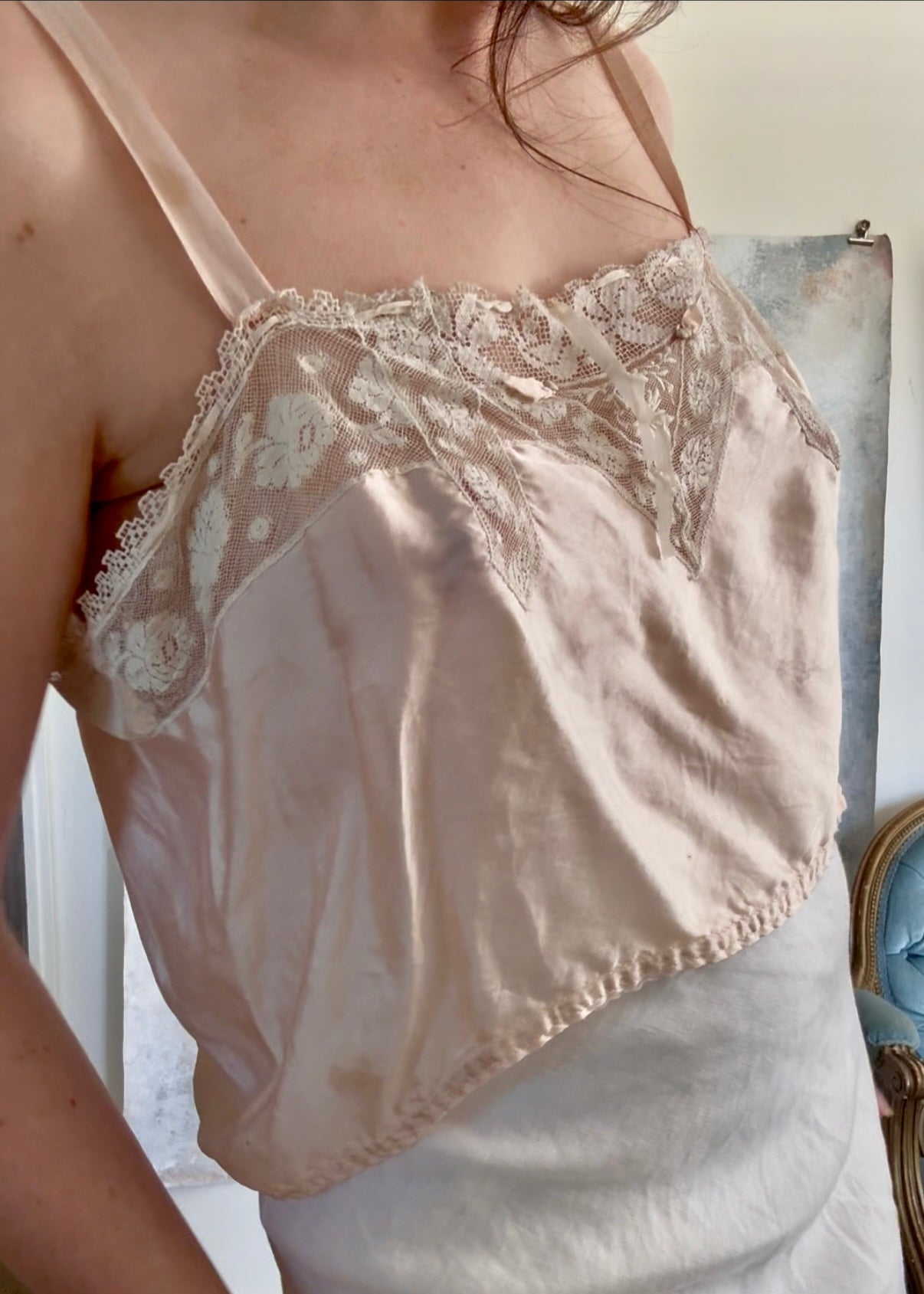 x SOLD x Top Antique Silk Camisole