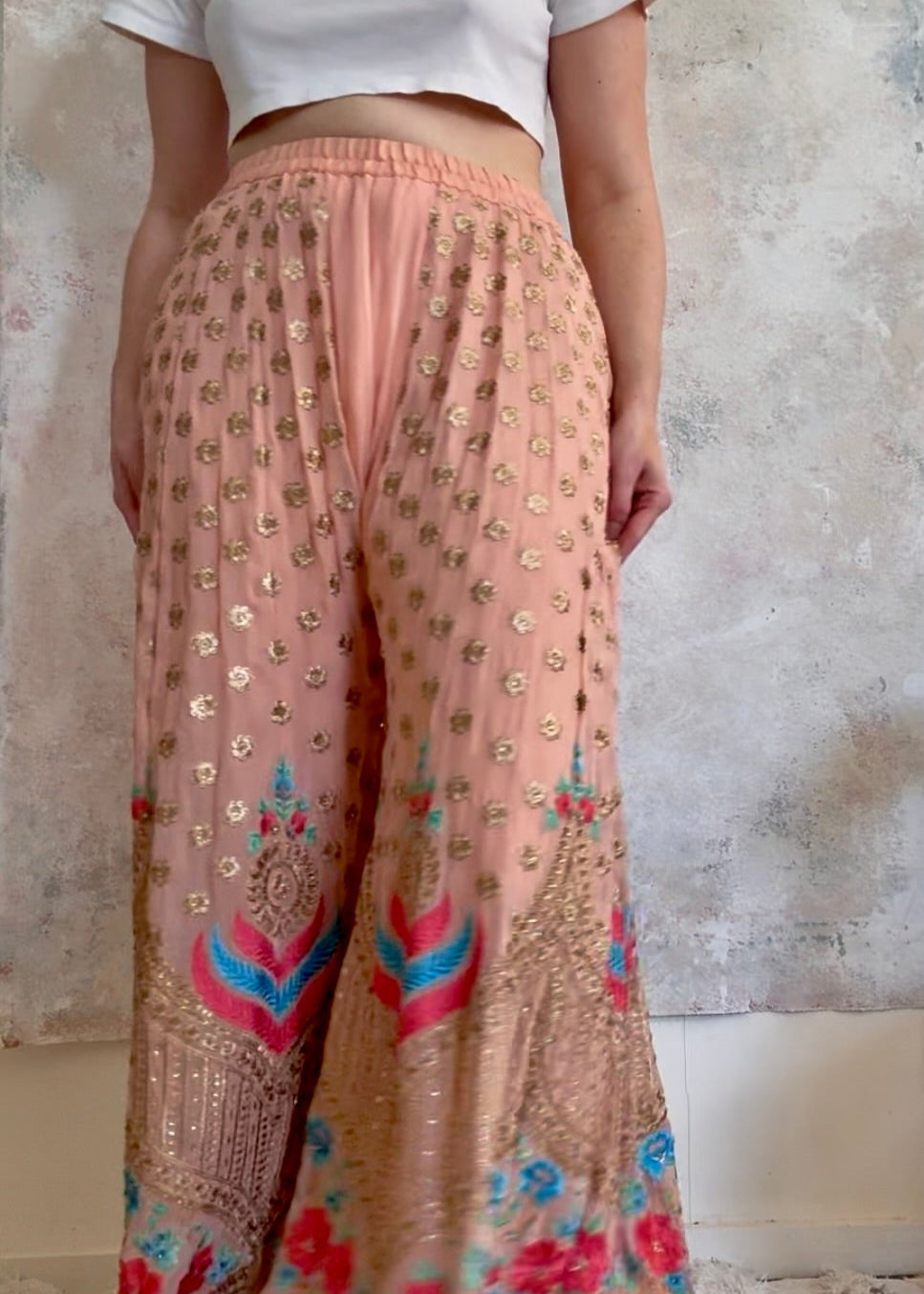 x SOLD x Trouser Indian Sari Palazzo Flares