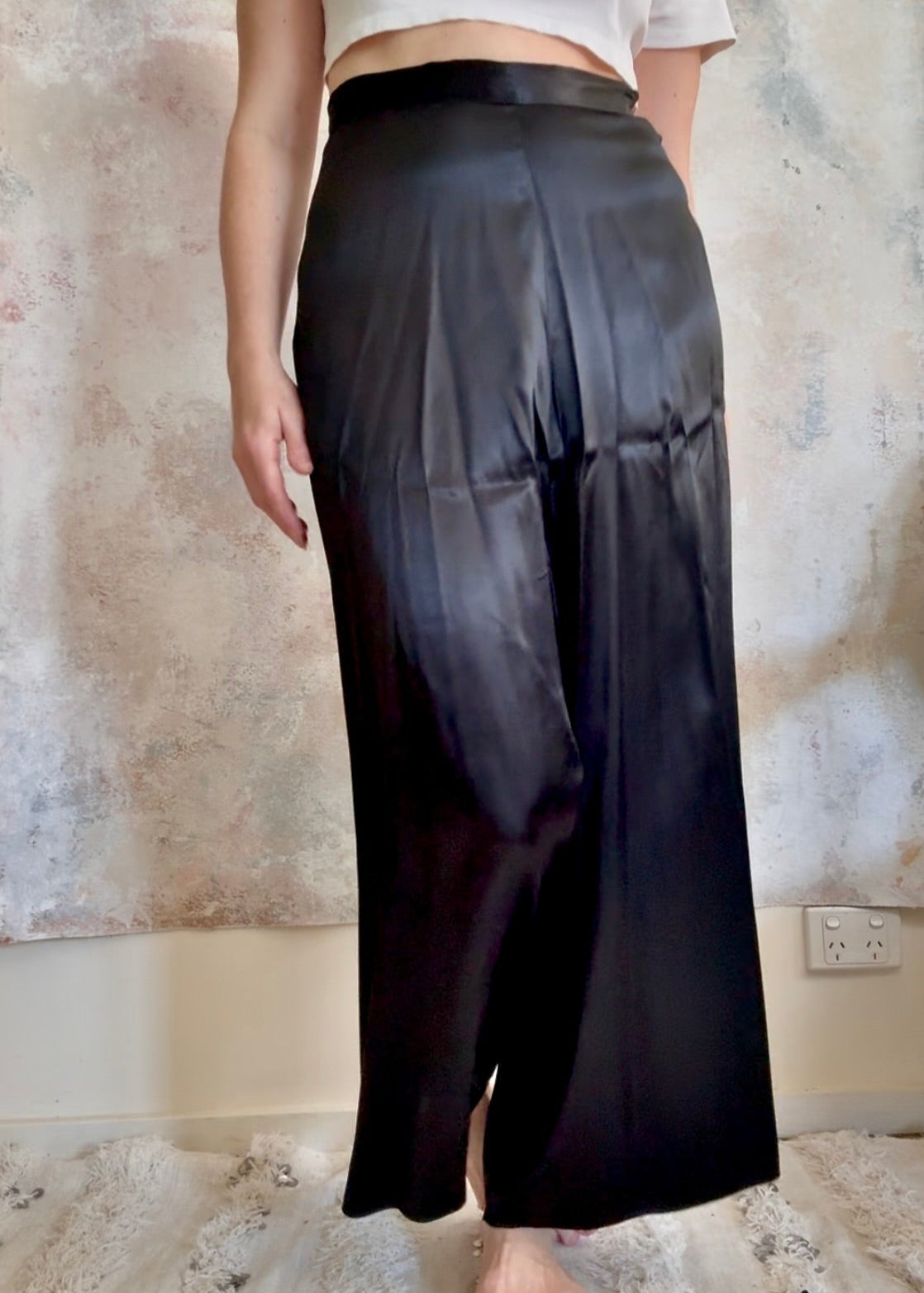 x SOLD x Trouser Black Silk
