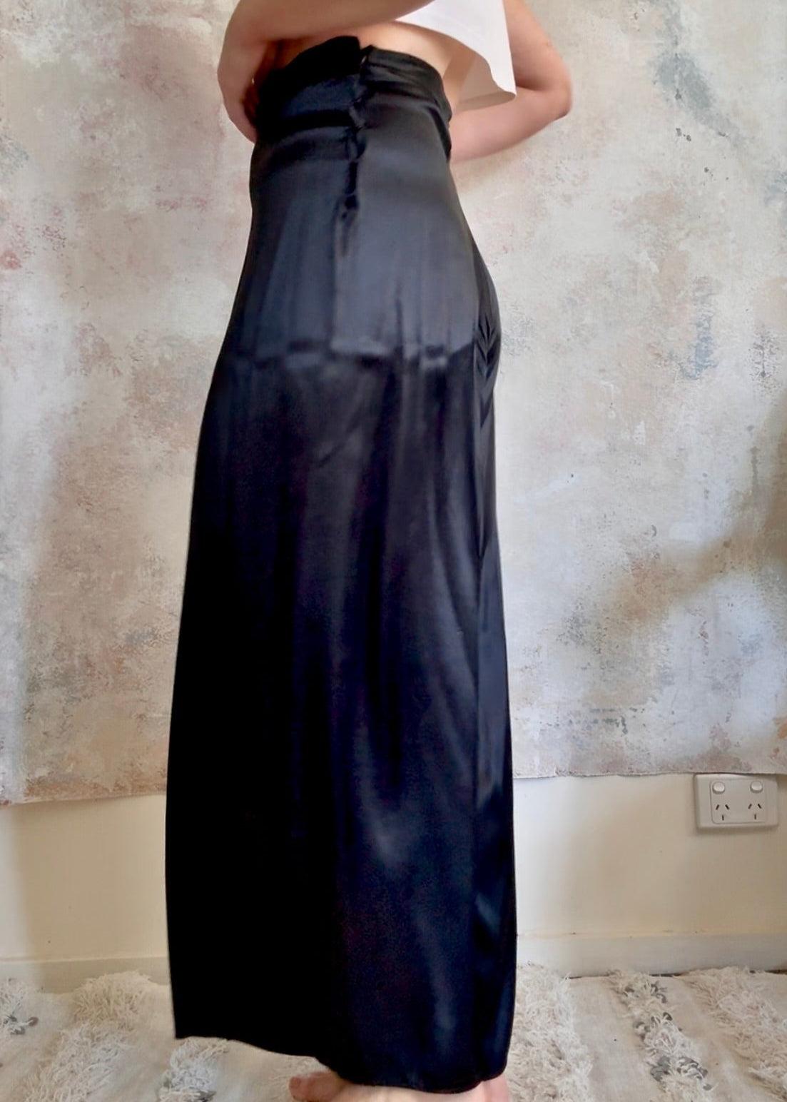 x SOLD x Trouser Black Silk