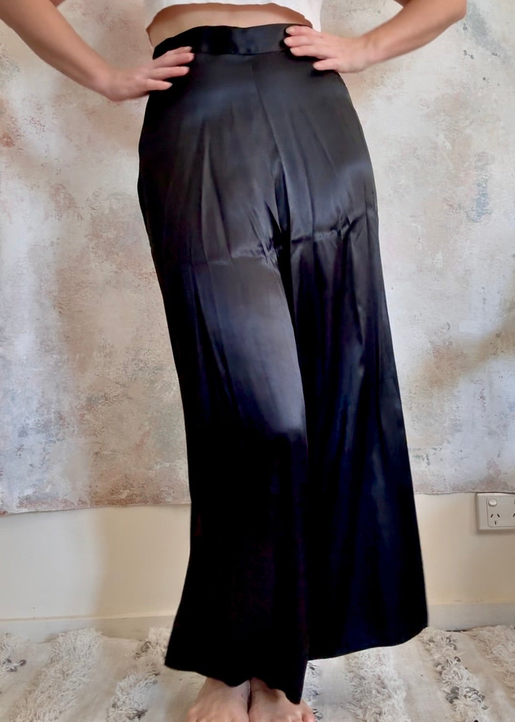 x SOLD x Trouser Black Silk