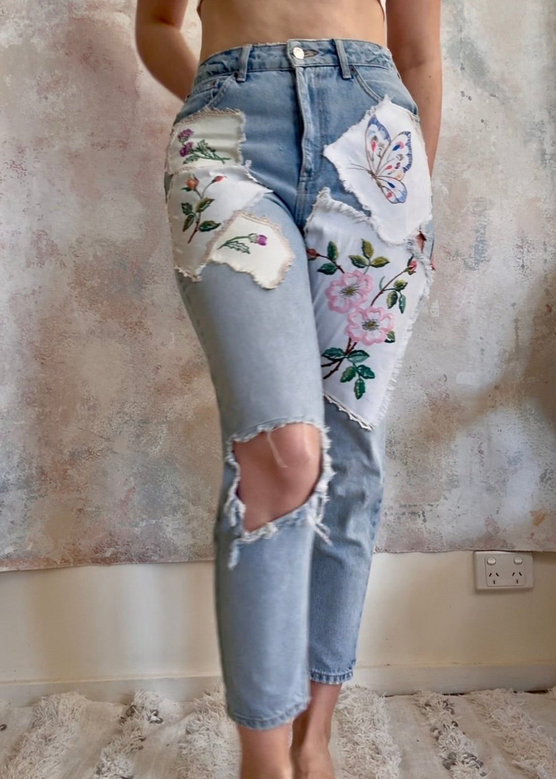 x SOLD x Trouser Upcycled Patchwork Jeans
