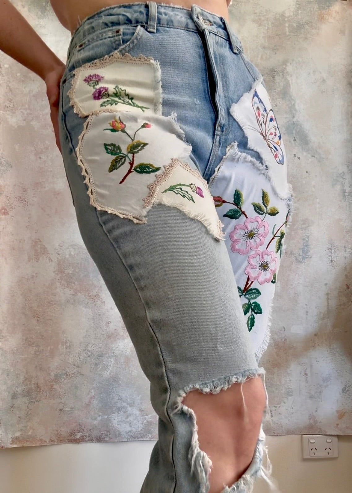 x SOLD x Trouser Upcycled Patchwork Jeans