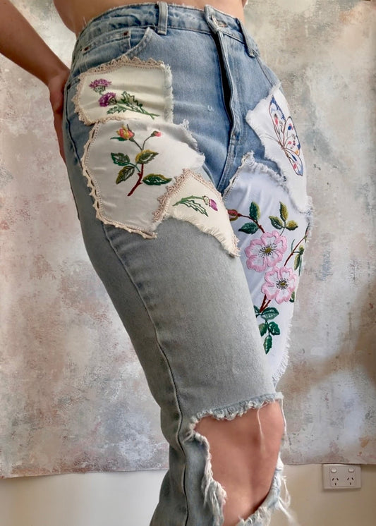 x SOLD x Trouser Upcycled Patchwork Jeans