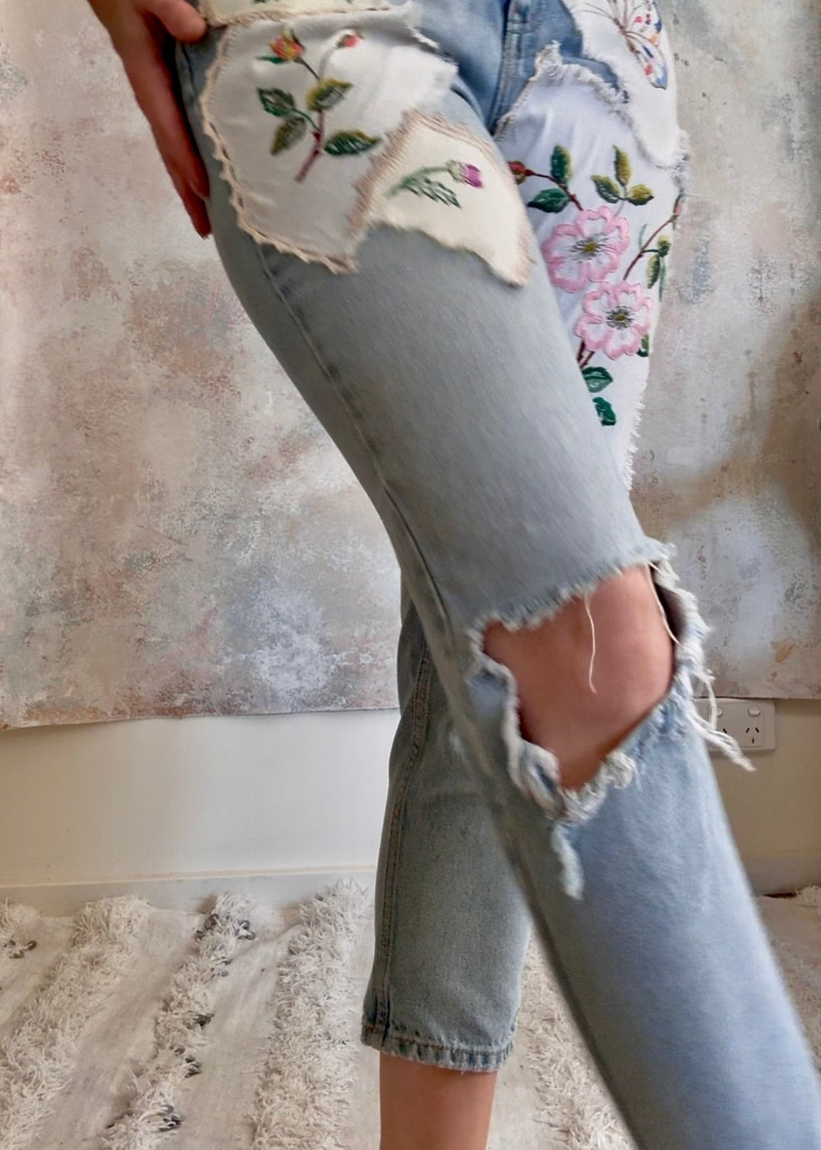 x SOLD x Trouser Upcycled Patchwork Jeans