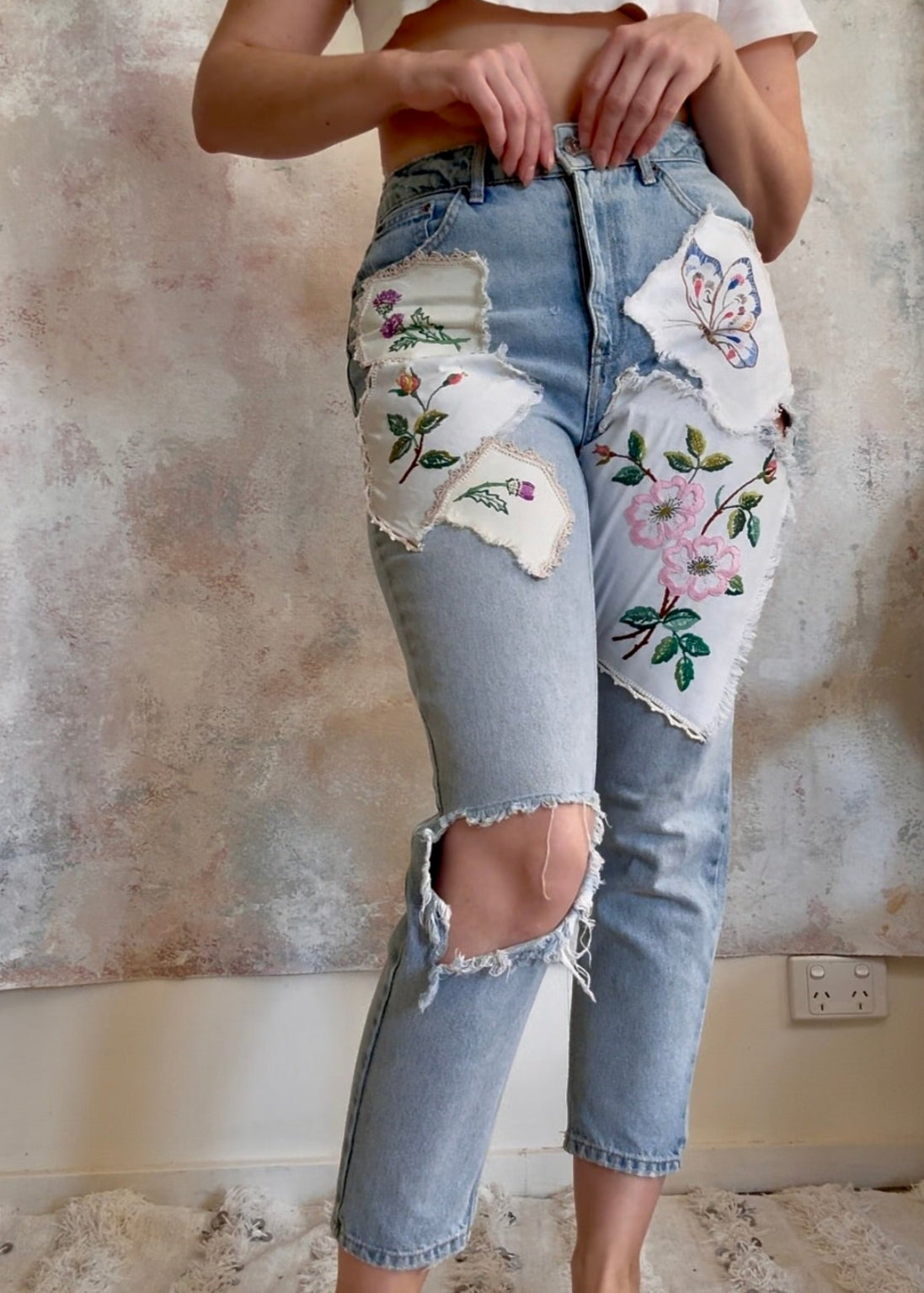 x SOLD x Trouser Upcycled Patchwork Jeans